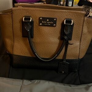 Kate Spade Tan and Black Tote Bag